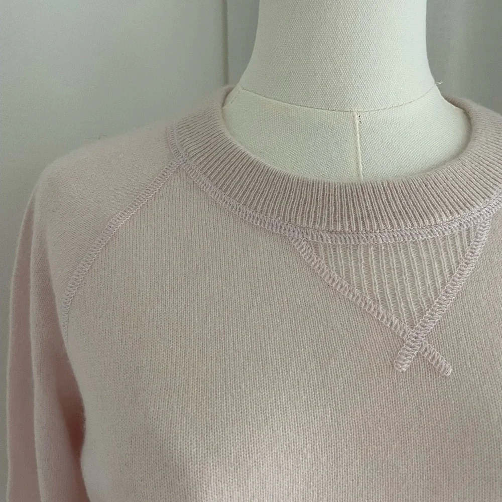 Quince Light Pink Crew Neck Sweater - Picture 2 of 7